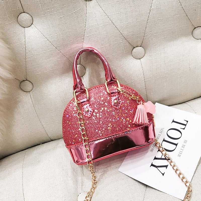 Dukars Little Girls' Sequins Handbags Princess Crossbody Bag Mini Satchel Gifts For Girls Toddler Kids - Image 2
